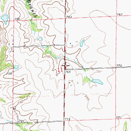 Topographic Map of Beagles School (historical), MO