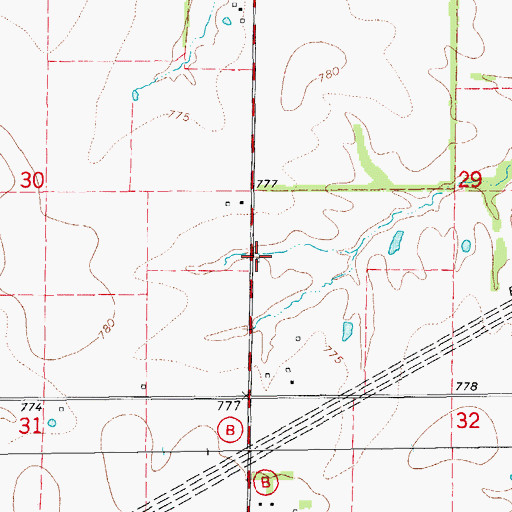 Topographic Map of McClintic School (historical), MO