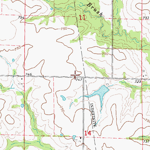 Topographic Map of Shattuck School (historical), MO