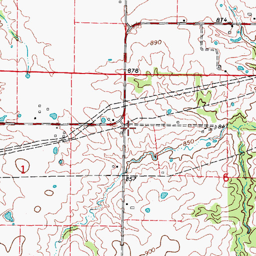 Topographic Map of High Hill School (historical), MO