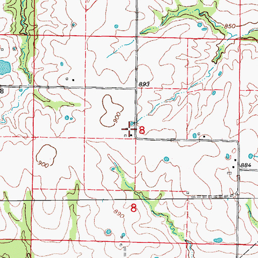 Topographic Map of Gant, MO