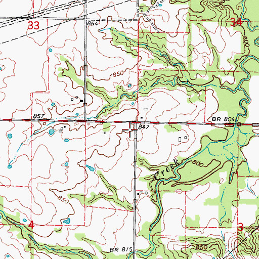 Topographic Map of Payne School (historical), MO