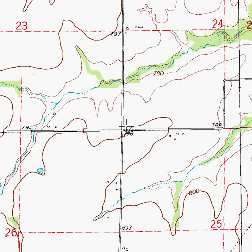 Topographic Map of Erisman School (historical), MO