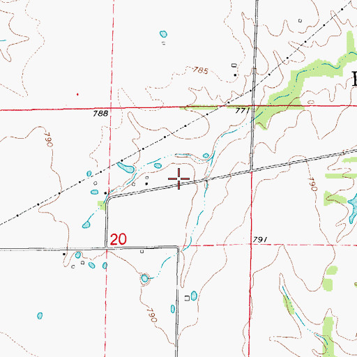 Topographic Map of Walker School (historical), MO