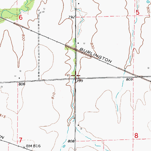 Topographic Map of Prairie Chapel School (historical), MO
