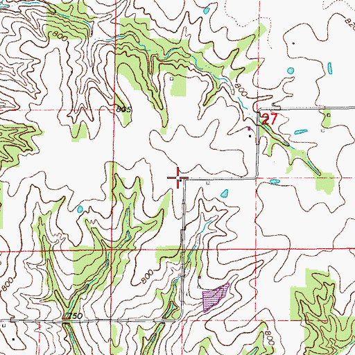 Topographic Map of Crane School (historical), MO