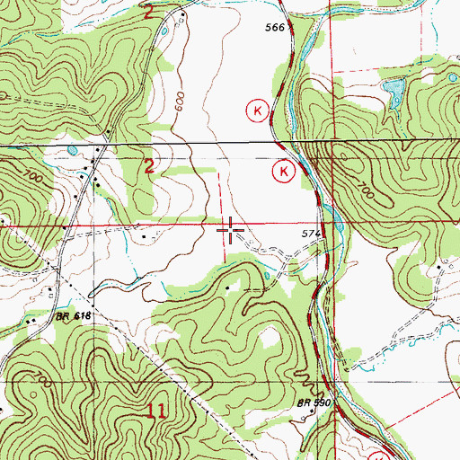 Topographic Map of Bay School (historical), MO