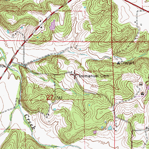 Topographic Map of Presbyterian Church (historical), MO