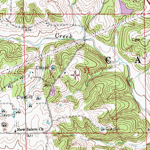 Topographic Map of Wiseman School (historical), MO