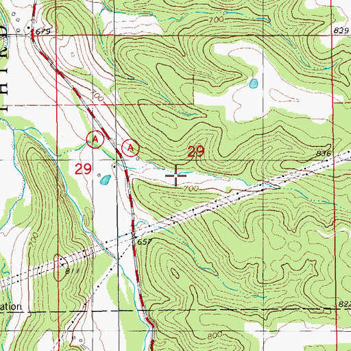 Topographic Map of Barbarick School (historical), MO