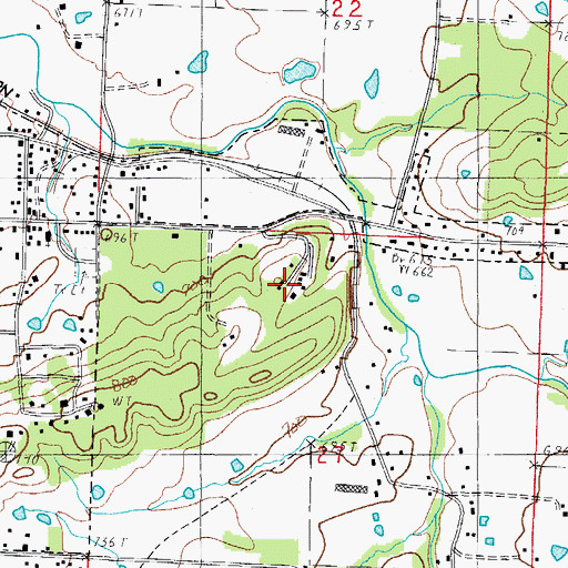 Topographic Map of Poteau Work Center, AR