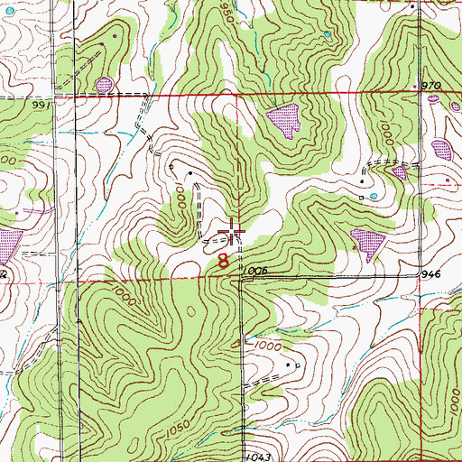 Topographic Map of Grace School (historical), MO