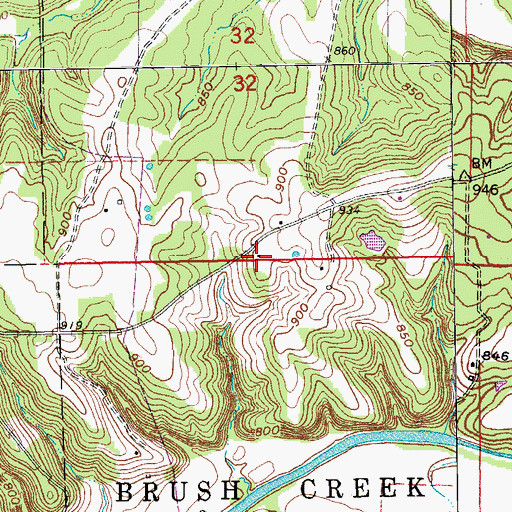 Topographic Map of Island School (historical), MO