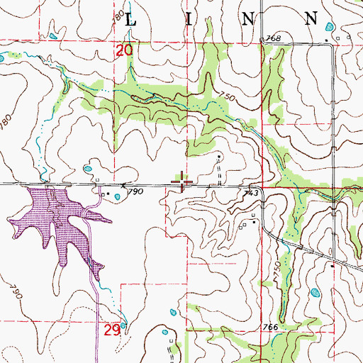 Topographic Map of Cornett School (historical), MO