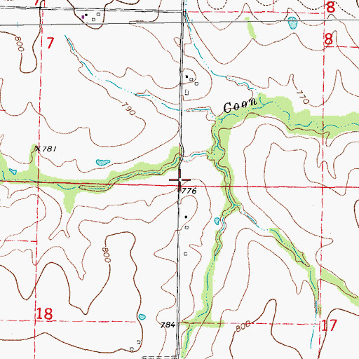 Topographic Map of Eckler School (historical), MO