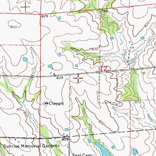Topographic Map of Fairview School (historical), MO