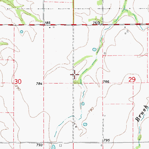 Topographic Map of Orange Blossom School (historical), MO