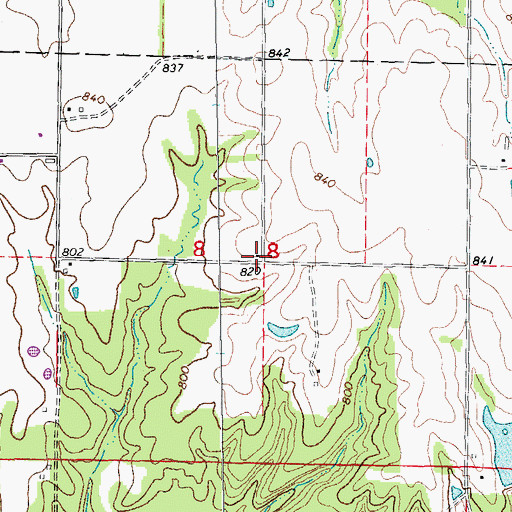 Topographic Map of Crab Apple School (historical), MO