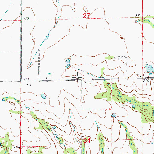 Topographic Map of Prairie Light School (historical), MO