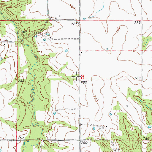 Topographic Map of Wyatt School (historical), MO