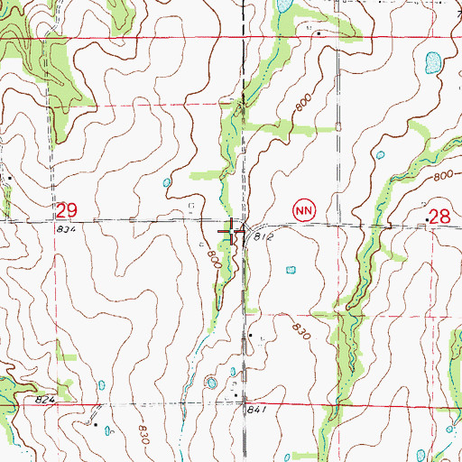 Topographic Map of Honey Locust School (historical), MO