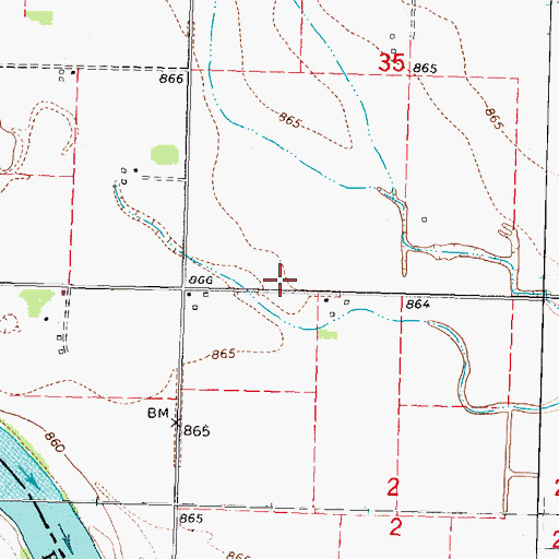 Topographic Map of Kelso School (historical), MO
