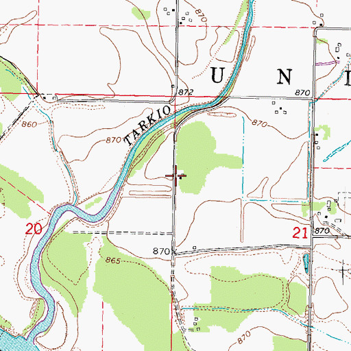 Topographic Map of Marietta School (historical), MO