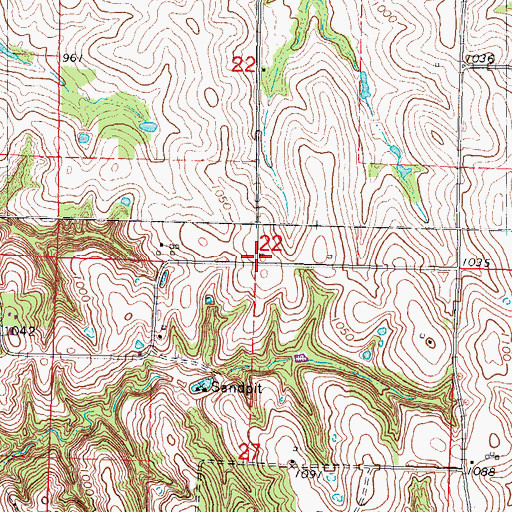 Topographic Map of Star School (historical), MO