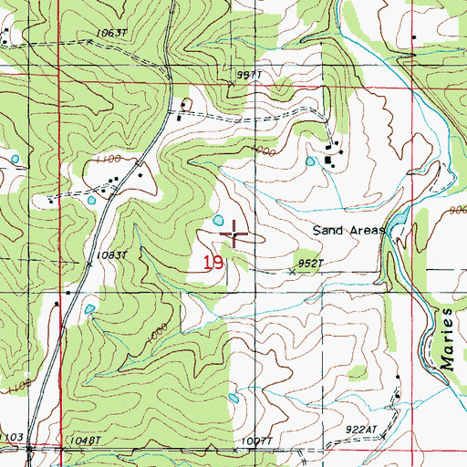 Topographic Map of Branson School (historical), MO