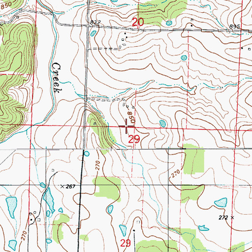 Topographic Map of Taylor School (historical), MO