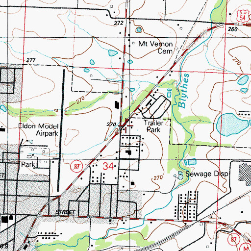 Topographic Map of Pleasant Hill School (historical), MO