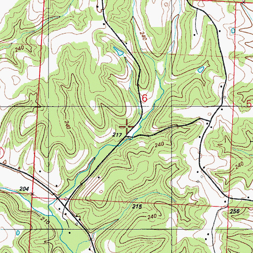 Topographic Map of Milldale Church (historical), MO