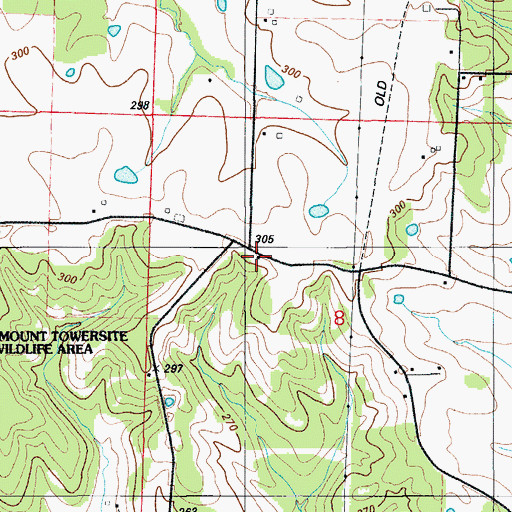 Topographic Map of Franklin School (historical), MO