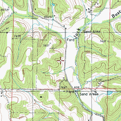 Topographic Map of Central Church (historical), MO