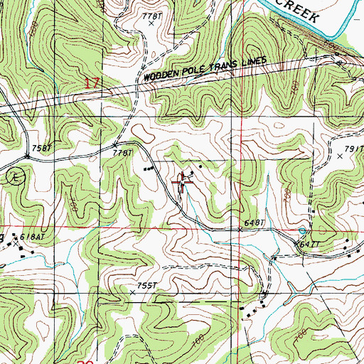 Topographic Map of Old Elizabeth School (historical), MO