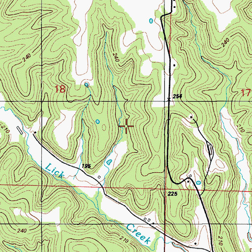 Topographic Map of Lawson School (historical), MO