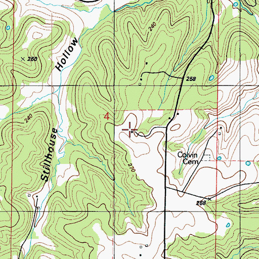 Topographic Map of Fletcher School (historical), MO