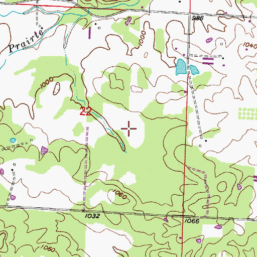 Topographic Map of City of Mena Sewage Logoon, AR