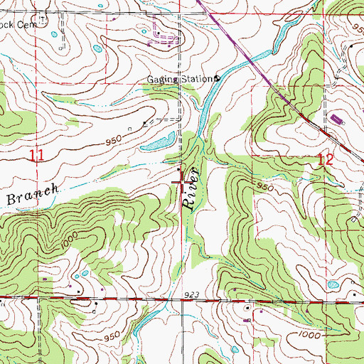 Topographic Map of Matlock School (historical), MO