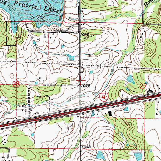 Topographic Map of Dillon School (historical), MO