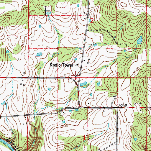 Topographic Map of Coffman School (historical), MO