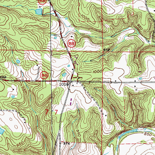 Topographic Map of Zion Hill Church (historical), MO