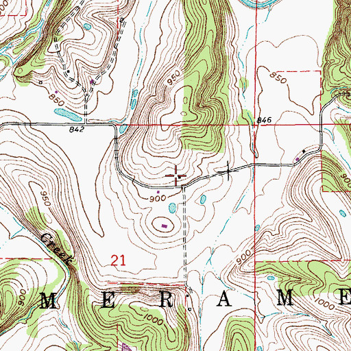 Topographic Map of Wolfe School (historical), MO