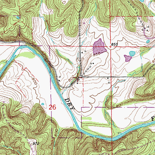 Topographic Map of Swyers School (historical), MO