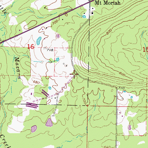 Topographic Map of Bonnerdale, AR