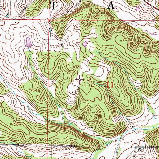 Topographic Map of Lee School (historical), MO