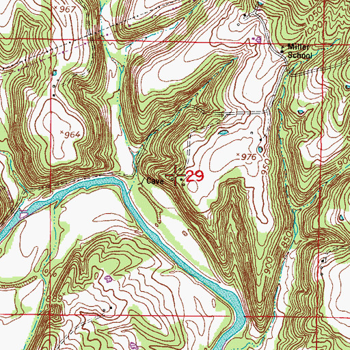 Topographic Map of Spencer Place, MO