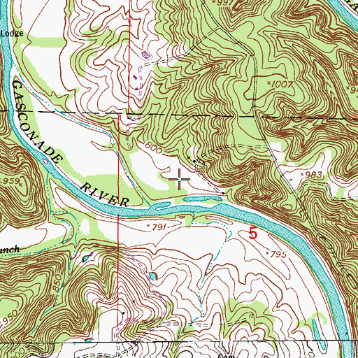 Topographic Map of Ody Park, MO