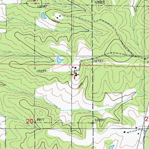 Topographic Map of Weldon (historical), MO