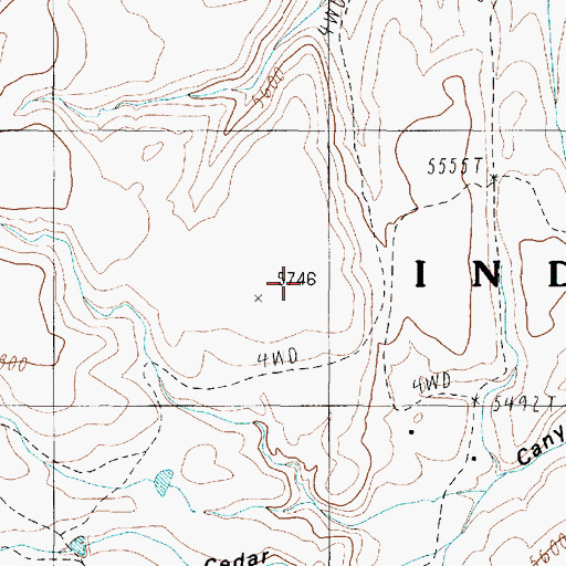 Topographic Map of Lower Basin, AZ